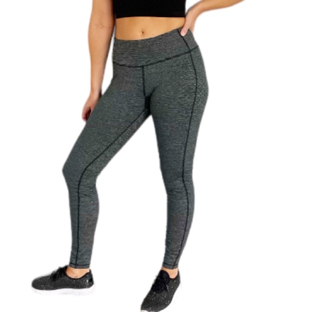 Old Navy Active gray stripe full length mid rise workout leggings size medium